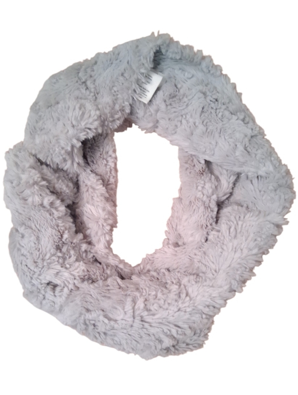 Peace and Pearls Cozy Gray Faux Fur Scarf/shawl